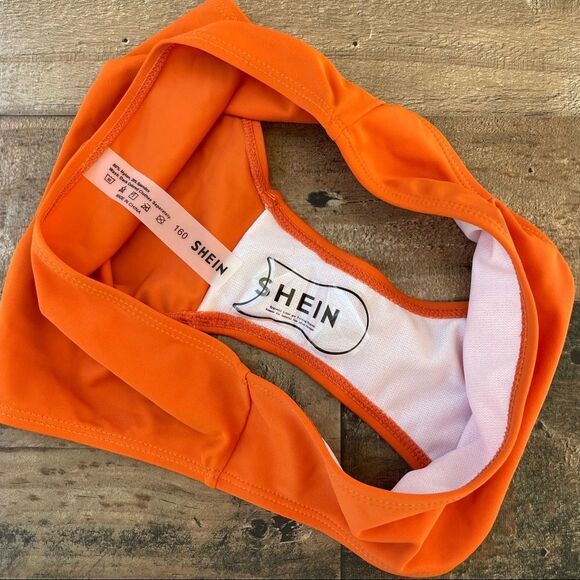 SHEIN Girls Color Block Bikini Swimsuit Removable Pads Size 160/ US 13/14 - Picture 11 of 14